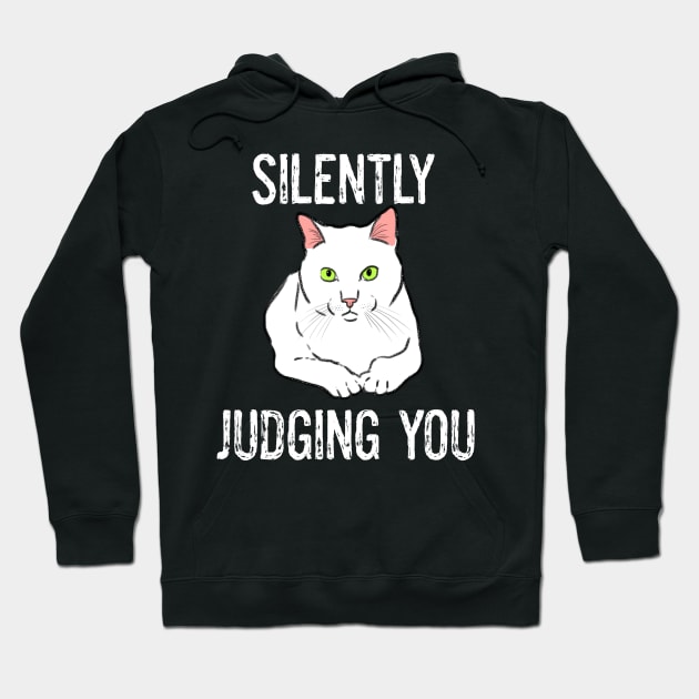 Funny Cat Silently Judging You Sarcastic Hoodie by sockdogs